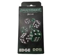 Asmodee Arkham Horror RPG Dice Set | Dés pour jeu de rôle Arkham Horror, 18 dés noirs et verts, accessoire officiel, 1 à 6 joueurs, 14 ans et plus, 45-360 min