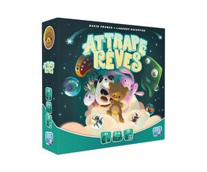 Asmodee Attrape-Rêves : Jeu d'Observation et d'Estimation - 2 à 4 joueurs - Durée 15 min - Âge 4+ - Multijoueur - Contient cartes, jetons, sac oreiller, livret de règles.