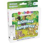 Asmodée – Jeu de cartes BrainBox Pocket Animaux Dangereux – Mémoire & observation – Dès 6 ans – VF