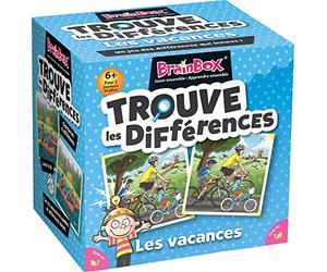 Asmodee - Brainbox : Trouve Les Différences - Les Vacances - Jeu de Mémoire et d'Observation pour Enfants dès 6 Ans - Jeu de Société - 2 Joueurs et Plus - Version Française