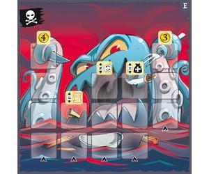 Asmodee - Captain Flip Extension : dans La Gueule du Kraken | Jeu de Société de Plateau pour Enfants dès 8 Ans - Permet Un Mode Solo & Jusqu' 5 Joueurs - 20 Min - Multilingue - Play Punk