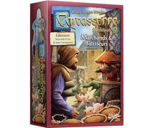 Asmodee - Carcassonne Extension : Marchands et Bâtisseurs - Extension de Jeu de stratégie - Nouveaux défis pour Votre Empire - Amélioration du Jeu de Base - Dès 10 Ans - 2 à 4 Joueurs - 30 Min