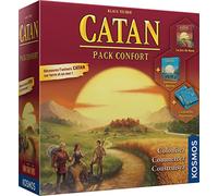 Asmodee - Catan : Pack Confort - Jeu de Société pour Adultes et Enfants dès 10 Ans - Jeu De Stratégie et De Négociation pour Toute La Famille - 3 À 4 Joueurs - 75 Min - Version Française - Kosmos