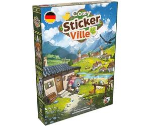 Asmodee, Cozy Stickerville - Version Allemande - Jeu Familial coopératif pour 1 à 6 Joueurs à partir de 8 Ans - Jeu de société avec 30 à 60 Minutes de Temps de Jeu par Partie