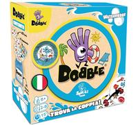 Asmodee Dobble : étanche, Jeu de Cartes pour Toute la Famille, édition en Italien, 8247, célibataire
