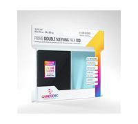 Asmodee Gamegenic | Double sleeving Pack | 2 x 100 protège-Cartes | 100 Pochettes 64x89mm + 100 Pochettes 66x91mm | Dos Opaque Coloris Noir | Aspect Brillant | Jeu de société | Accessoire