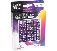 Asmodee - Gamegenic - Galaxy Series -Nebula- Set de 36 Dés de 6-12mm - Accessoire pour Jeux de société - Jeux de dés