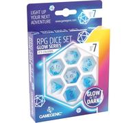 Asmodee - Gamegenic - Glow Series - ICY Crumbs (Fragments de Glace) - Set de 7 Dés JDR - Jeux de société - Accessoire et Protection pour Jeu de société et Jeu de rôle