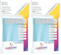 Asmodee Gamegenic | Prime Sleeves | 50 protège-Cartes | Transparent | Aspect Brillant | Format Standard 66x91mm | Color Code : Gray | Jeu de société | Accessoire (Lot de 2)