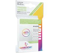Asmodee - Gamegenic - Prime Sleeves - 50 protège-Cartes - Transparent - Aspect Mat - Standard Américain 59x91mm - Color Code : Green - Jeu de société - Accessoire GG1066