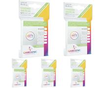 Asmodee - Gamegenic - Prime Sleeves - 50 protège-Cartes - Transparent - Aspect Mat - Standard Américain 59x91mm - Color Code : Green - Jeu de société - Accessoire GG1066 (Lot de 5)