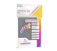 Asmodee Gamegenic, Prime Sleeves, 60 protège-Cartes, Dos Opaque Coloris Gris foncé, Aspect Brillant, Format Japonais 62x89mm, Color Code : Pink, Jeu de société, Accessoire GGS11126ML
