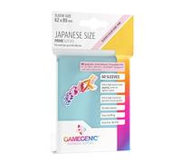 Gamegenic | Prime sleeves | 60 protège-cartes | Transparent | Aspect brillant | Format japonais 62x89mm |Color Code : Pink | Jeu de société | Accessoire