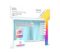 Asmodee Gamegenic | Prime Sleeves | Value Pack | 200 protège Cartes | Transparent | Aspect Brillant | Format Standard 66x91mm | Color Code : Gray | Jeu de société | Accessoire