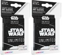 Asmodee - Gamegenic - Star Wars Unlimited Art Sleeves : Card Back White - Jeux de société - Cartes à jouer et à collectionner - Accessoires et protection (Lot de 2)