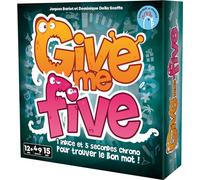 Asmodee - Give ME Five - Jeu de Cartes Ambiance pour Adultes & Enfants dès 12 Ans - Jeu de Société Made in France - 1 Indice & 5 Secondes pour Trouver Le Bon Mot - 15 Min - 4 à 9 Joueurs -en Français