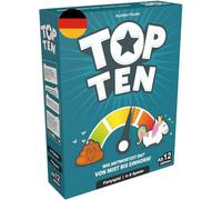 Asmodee - Jeux de cocktail, Top Ten, jeu de fête, nominé pour le jeu de l'année 2022, 4-9 joueurs, 12 ans et plus, 30 minutes, multicolore, Bun, Version Allemande