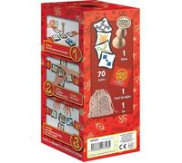 Asmodee | Jungle Speed | Jeu de société de rapidité et d'observation | À partir de 7 ans | 2 à 10 joueurs | 15 minutes | Totem en bois et sac en coton bio | Éco-conception
