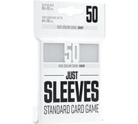 Asmodee Just Sleeves | 50 protège-Cartes | Dos Opaque Coloris Blanc | Aspect Brillant | Format Standard 66x92mm | Color Code Gray | Jeu de société | Accessoire
