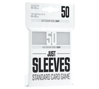 Just Sleeves | 50 protège-Cartes | Dos Opaque Coloris Blanc | Aspect Brillant | Format Standard 66x92mm | Color Code Gray | Jeu de société | Accessoire