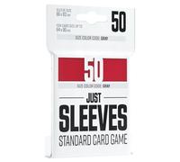 Just Sleeves | 50 protège-Cartes | Dos Opaque Coloris Rouge | Aspect Brillant | Format Standard 66x92mm | Color Code Gray | Jeu de société | Accessoire