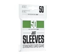 Just sleeves | 50 protège-cartes | Dos opaque coloris vert | Aspect brillant | Format standard 66x92mm | Color Code Gray | Jeu de société | Accessoire