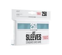 Asmodee Just Sleeves | Value Pack | 250 protège-Cartes | Transparent | Aspect Brillant | Format Standard 66x92mm | Color Code : Gray | Jeu de société | Accessoire