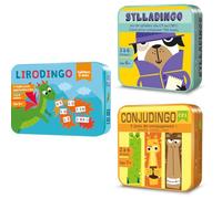 Asmodee Lot Aritma LiroDingo Syllabes et Mots + SYLLADINGO CP/CM1 + CONJUDINGO CE1 - Jeu de Société Éducatif