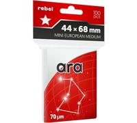 Asmodee, Lot de 100 pochettes pour cartes (44 x 68 mm) "Mini European Medium" Ara