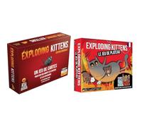 Asmodee Lot Exploding Kittens Jeu de Base - Jeu de Cartes + Exploding Kittens - Jeu de Plateau - Jeu d'ambiance