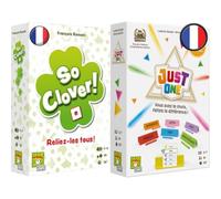 Asmodee Lot So Clover! Jeu d Association d'Idées + Just One - Jeu de Société Coopératif pour Enfants dès 8 Ans