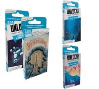 Asmodee Lot Unlock! Short Adventure : dans la Tête de Sherlock Holmes + Le Cœur de l'Océan + Le Chant des Embruns