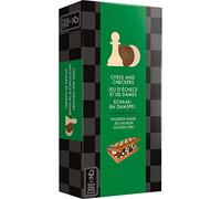 Asmodee Mixlore Jeu d'échecs et de Dames Pliable - Jeu de société - Jeu en Bois - À partir de 6 Ans - 2 Joueurs