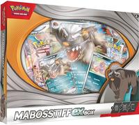 ASMODEE | Pokémon | TCG | POK29085869 | Mabosstiff ex Box | ex Box (4 boosters) - 2024/02 | en | (2 Cartes en Film, 1 Carte surdimensionnée et 4 boosters)