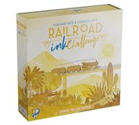 Asmodee , Railroad Ink Challenge-Shining Yellow Edition , Board Game , 1-4 Players , Ages 8+ , 15-30 Minute Playing Time