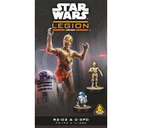 Asmodee - Star Wars™: LÉGION - R2-D2 & C-3PO - AMG - Extension Figurines - Alliés Rebelles - Agents et Commandant - contenus multilingues