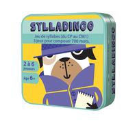 Asmodee Sylladingo CGSYLL01 Jeu de Vocabulaire 2-6 Joueurs 6+ Ans Carton Multicolore 99 Pièces (48 Cartes Simples/Difficiles) 90x30x92mm 160g