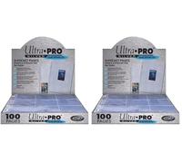 Asmodee - ULTRA PRO - Silver Series - Feuilles de Classeur Pour Cartes À Collectionner - Accessoire - 100 Pages - 9 Pochettes - Capacité De 1800 Cartes Pokemon, Magic, Yu Gi Oh (Lot de 2)