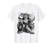 Asmodeus - Dictionnaire de démonologie démon Infernal T-Shirt Graphique avec Valeur, Homme, Blanc, S
