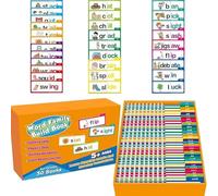 Asmutual 30 Livres à feuilleter Amusants for Apprendre, familles de Mots et comptines for Les Jeunes lecteurs, Illustrations vibrantes et Cartes de vocabulaire ABC