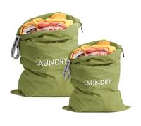 Asnews Sac à Linge Sale, Lot de 2 - Nylon Imperméable Sac, Pliables Sac à Linge Sale de Voyage, Laundry Bag Wet Dry Bag pour les Camps et Vacances