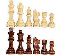 ASNEY Pièces D'Échecs en Bois, Pièces D'Échecs en Bois De Tournoi Staunton Uniquement, Figurines De Roi 3,15 ”Pions De Jeu D'Échecs Pièces De Figurine