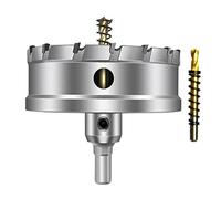 ASNOMY 120mm Scie à Cloche en carbure de tungstène, TCT Foret de scie trépan avec 2 forets pilote plaqués titane pour acier inoxydable, feuille, métal