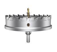ASNOMY 140mm Scie à Cloche en carbure de tungstène, TCT Foret de scie trépan avec 2 forets pilote plaqués titane pour acier inoxydable, feuille, métal