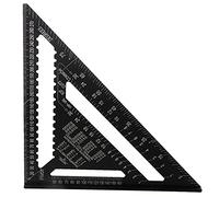 ASNOMY 30cm Rapporteur Triangle Alliage d'Aluminium Équerre Charpentier Triangle Metrique Professionnel Menuiserie Règle d'Angle Règle Triangulaire avec Rapporteur Outil de Mesure Noir