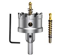 ASNOMY 48mm Scie à Cloche en carbure de tungstène, TCT Foret de scie trépan avec 2 forets pilote plaqués titane pour acier inoxydable, feuille, métal