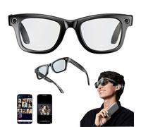 ASnwpaK Lunettes IA, Reconnaissance Photo IA, VidéO, Appels Bluetooth, Musique, Questions-RéPonses IA, Enregistrement, Lunettes Unisexes, Synchronisation avec L'Application Mobile, avec CaméRa HD,B