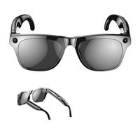 ASnwpaK Lunettes Intelligentes AI, Traduction Multilingue en Temps RéEl AI, avec CaméRa HD 1 Million De Pixels + Deux Haut-Parleurs + Flash, pour Les Voyages, La Musique, Les Appels Bluetooth,Black