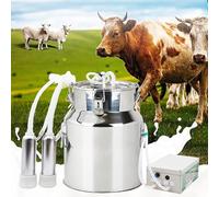 ASnwpaK Machine à Traire à Impulsion 14L, Machine à Traire pour ChèVres, ArrêT Automatique Lorsque Le Lait Est Plein, Aspiration RéGlable, pour Vaches, ChèVres, Brebis,Sheep-nobattery