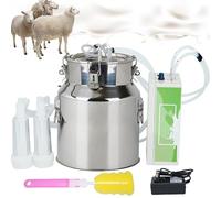 ASnwpaK Machine à Traire éLectrique 14L, Pompe à Vide PulséE, S'ArrêTe Automatiquement Lorsque Le Lait Est Plein, Aspiration RéGlable, Traite Confortable/Aucun Dommage Au Sein,Sheep-nobattery